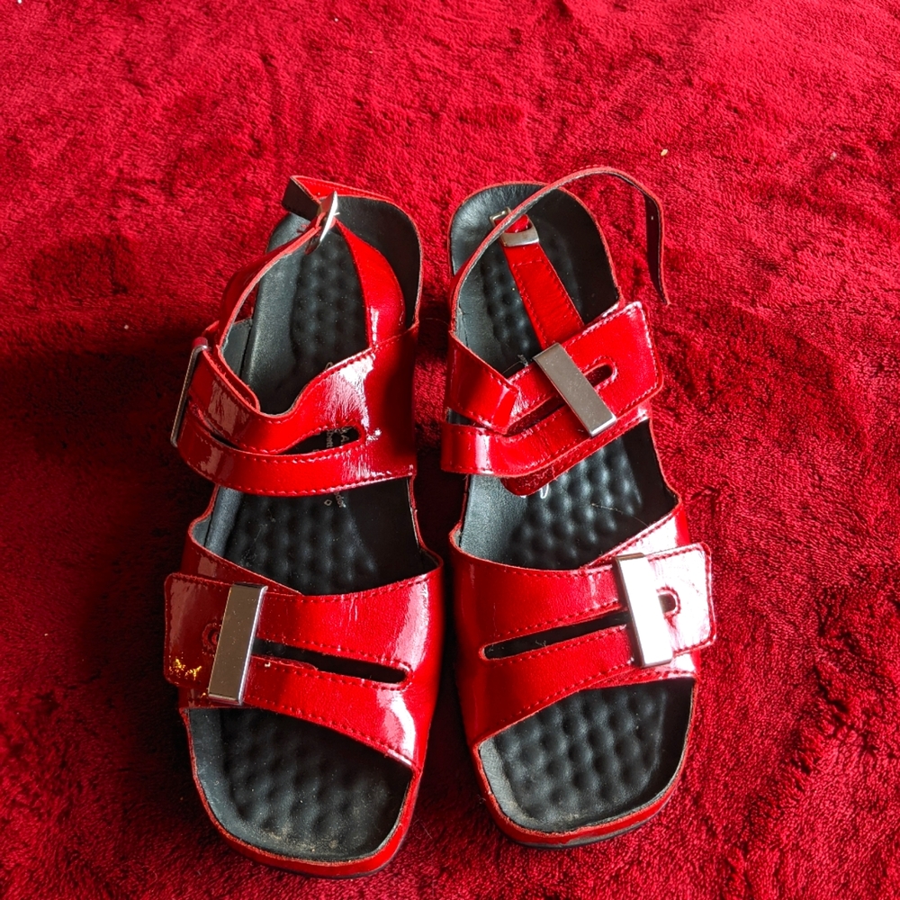 Vital Sandals in Red Patent Leather